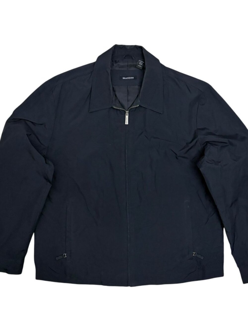 BRANDINI Windbreaker Jacket Waterproof Luxury Black Casual Bomber Coat Men Large